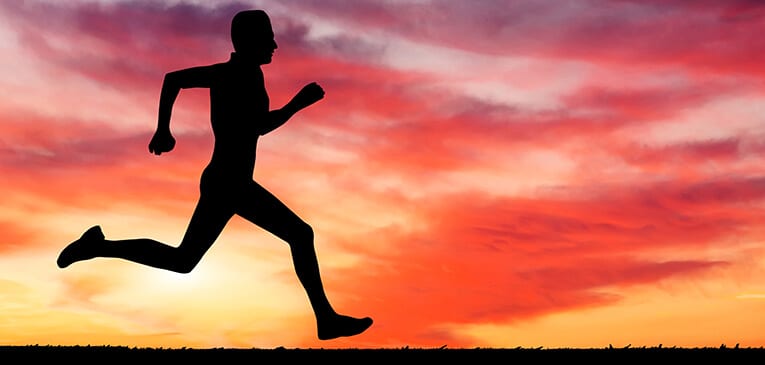 Corrida ao por do sol