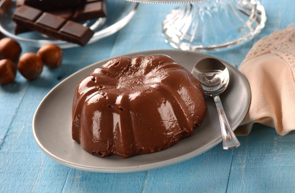 fome - pudim de chocolate