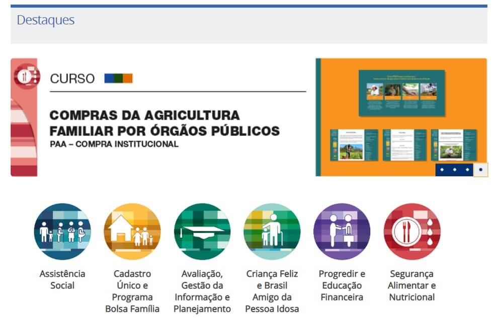cursos gratuitos - Ministério da Cidadania