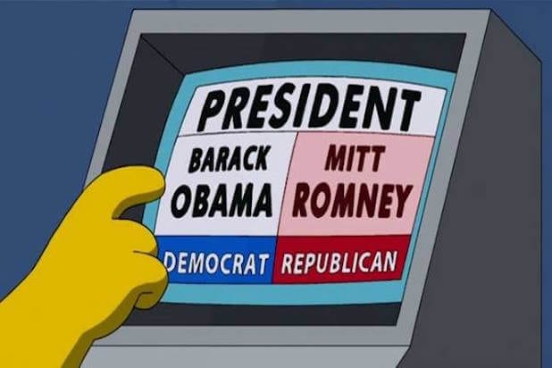 previsões dos simpsons - fraude eleitoral