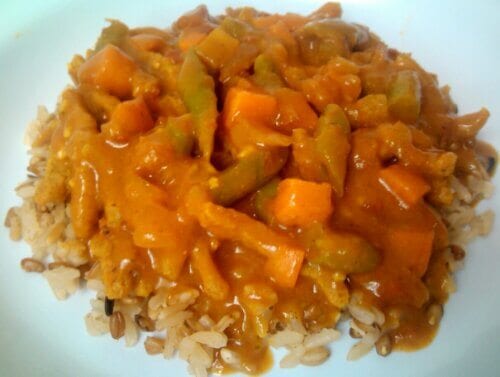 curry de carne de soja