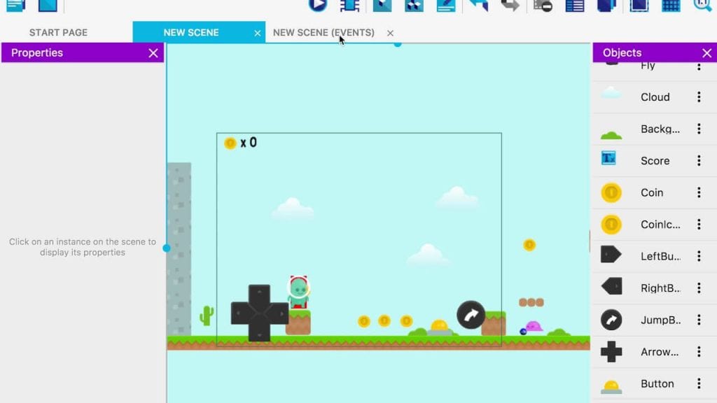 criar jogo - gdevelop